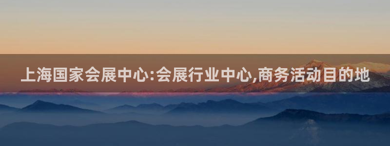 果博平台链接：上海国家会展中心:会展行业中心,商务活动目的地
